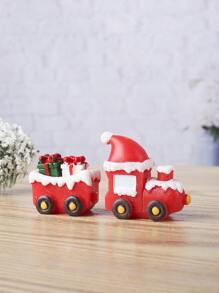 4pcs Christmas Train Design Art Decoration