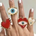 4pcs Eye Design Ring