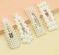 4pcs Faux Pearl Hair Clip