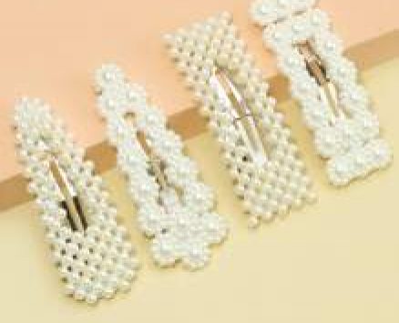 4pcs Faux Pearl Hair Clip