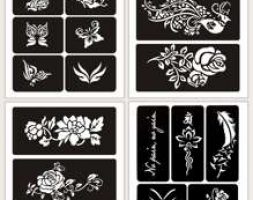 4pcs Floral Pattern Tattoo Stencil