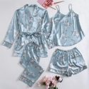 4pcs Floral Print Cami PJ Set