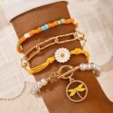 4pcs Flower Decor Bracelet