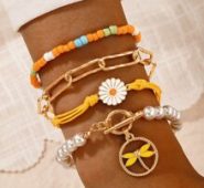 4pcs Flower Decor Bracelet