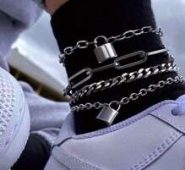 4pcs Lock Charm Anklet