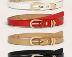 4pcs Metal Buckle Belt