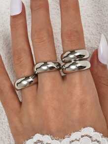 4pcs Minimalist Metal Ring