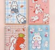 4pcs Rabbit Print Notebook