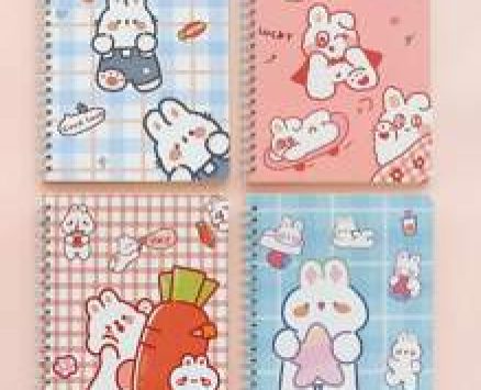 4pcs Rabbit Print Notebook