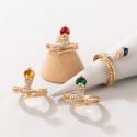 4pcs Rhinestone Decor Ring