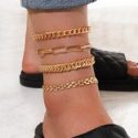 4pcs Simple Chain Anklet