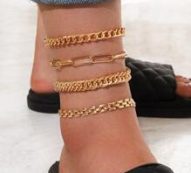 4pcs Simple Chain Anklet