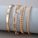 4pcs Simple Chain Bracelet