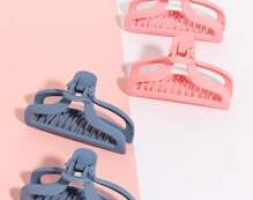 4pcs Solid Hair Claw