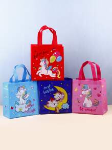 4pcs Unicorn Print Gift Bag