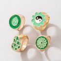 4pcs Yin & Yang Decor Ring