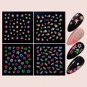 4sheets Flower Pattern Nail Art Sticker