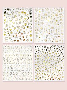 4sheets Geometric Pattern Nail Art Sticker