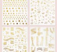 4sheets Star Pattern Nail Art Sticker