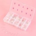 500pcs Clear Fake Nail & 1pc Storage Box