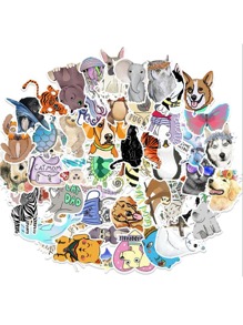 50pcs Animal Print Random Sticker