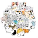 50pcs Cartoon Cat Pattern Sticker