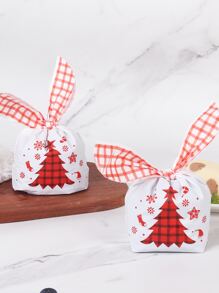 50pcs Christmas Tree Print Packaging Bag