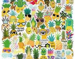 50pcs Pineapple Pattern Sticker