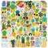 50pcs Pineapple Pattern Sticker