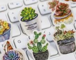 50pcs Plant Print Sticker