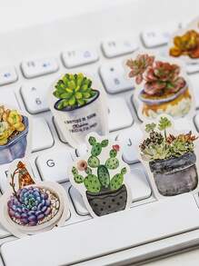 50pcs Plant Print Sticker