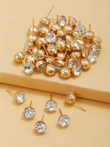 50pcs Rhinestone Decor Stud Earrings