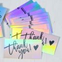 50pcs Slogan Graphic Metallic Gift Card