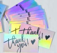 50pcs Slogan Graphic Metallic Gift Card