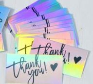 50pcs Slogan Graphic Metallic Gift Card