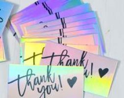 50pcs Slogan Graphic Metallic Gift Card