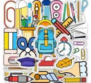 50pcs Stationery Pattern Sticker