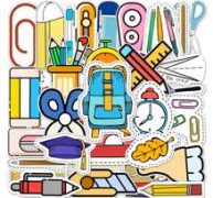 50pcs Stationery Pattern Sticker