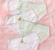 5pack Floral Pattern Lace Trim Panty