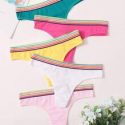 5pack Rainbow Tanga Panty