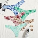 5pack Tie Dye No Show Thong Set