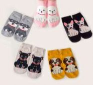 5pairs Cartoon Dog Graphic Socks