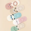 5pairs Cartoon Graphic Invisible Socks