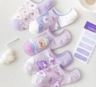 5pairs Cartoon Invisible Socks