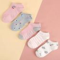 5pairs Cartoon Print Ankle Socks