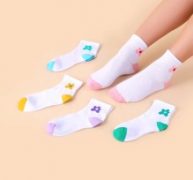 5pairs Flower Print Crew Socks