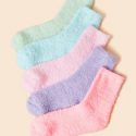 5pairs Fluffy Crew Socks