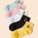 5pairs Fruit Graphic Ankle Socks