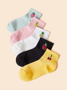 5pairs Fruit Graphic Ankle Socks