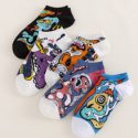 5pairs Guys Cartoon Graphic Ankle Socks